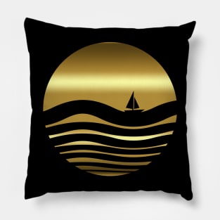 Golden Sunset Sailor Gifts Pillow