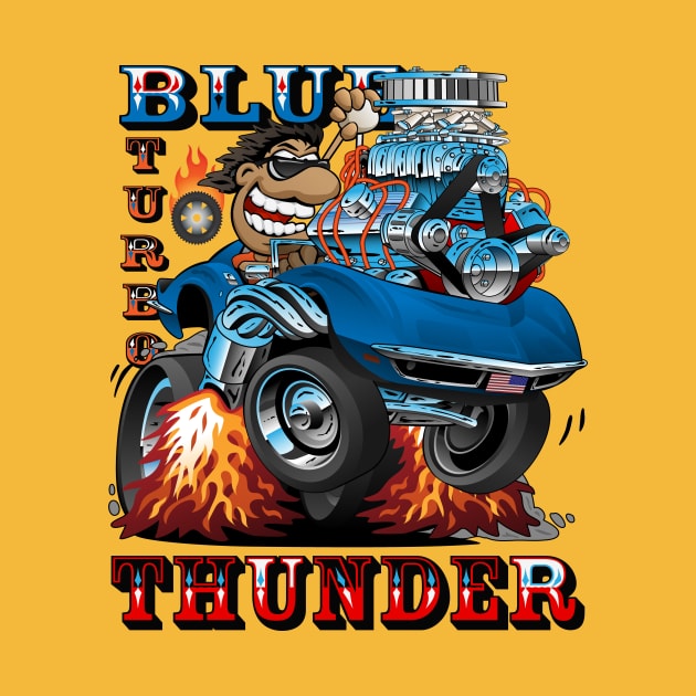 Blue Thunder Race Car by black8elise