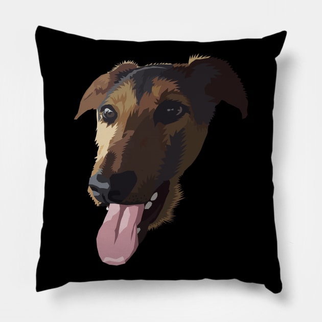 German shepherd Pillow by vectormutt