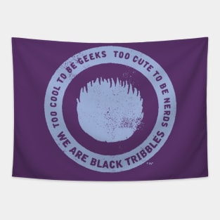 BLACK TRIBBLES distressed Tapestry