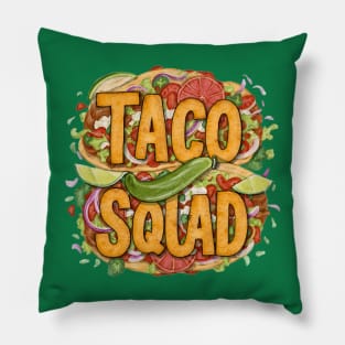 Taco Squad: Flavorful Gathering Pillow