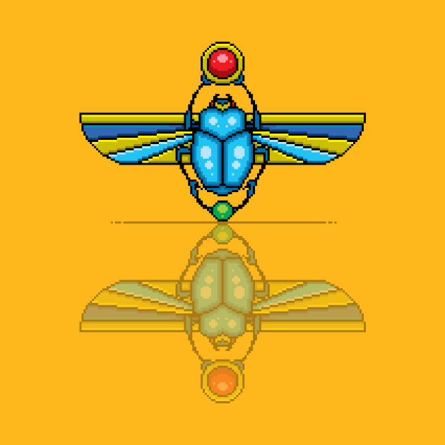 Egyptian Scarab Beetle pixel art by PXLFLX