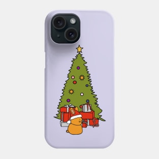 Cute Bunny and Christmas Tree Phone Case