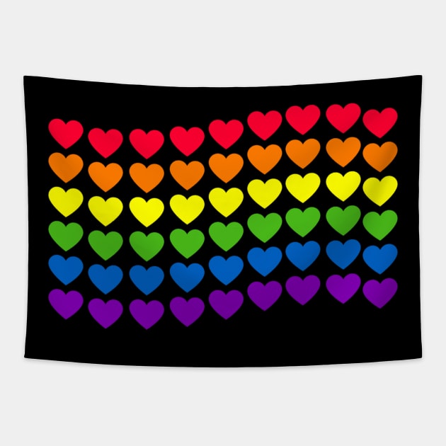 LGBTQ Hearts Flag Tapestry by MajorCompany