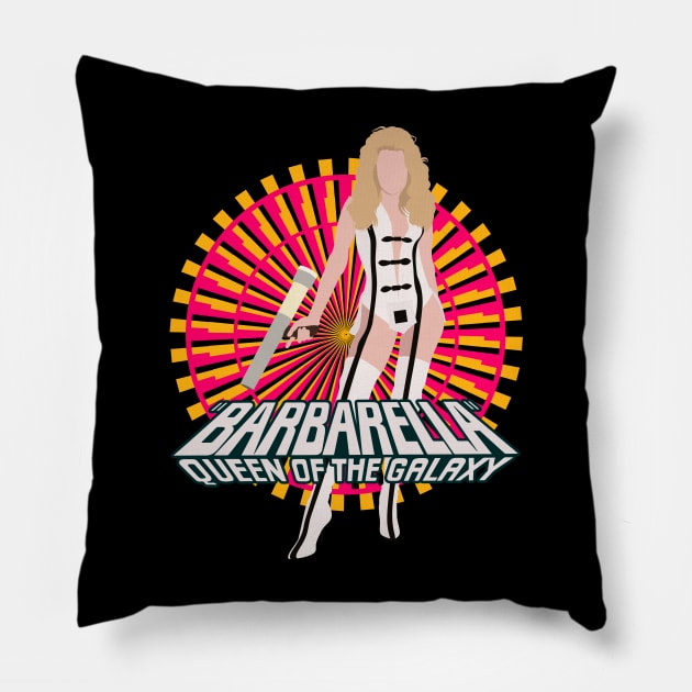Barbarella Queen of The Galaxy Pillow by MonoMagic