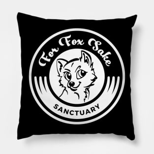 Logo Black on White Front Pillow