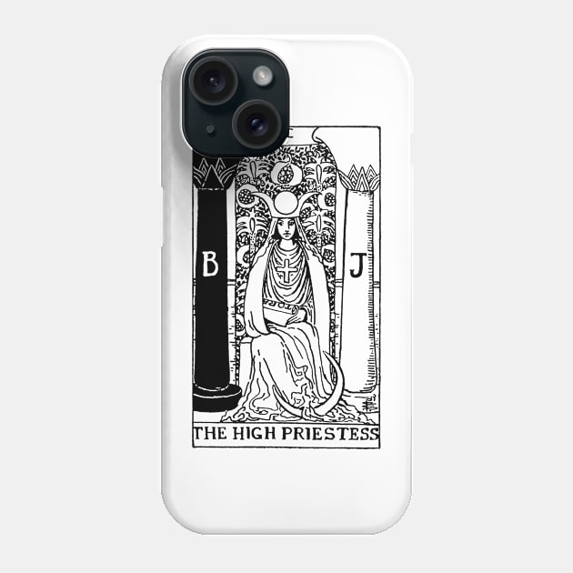 The High Preistess Tarot in black Phone Case by winterwinter