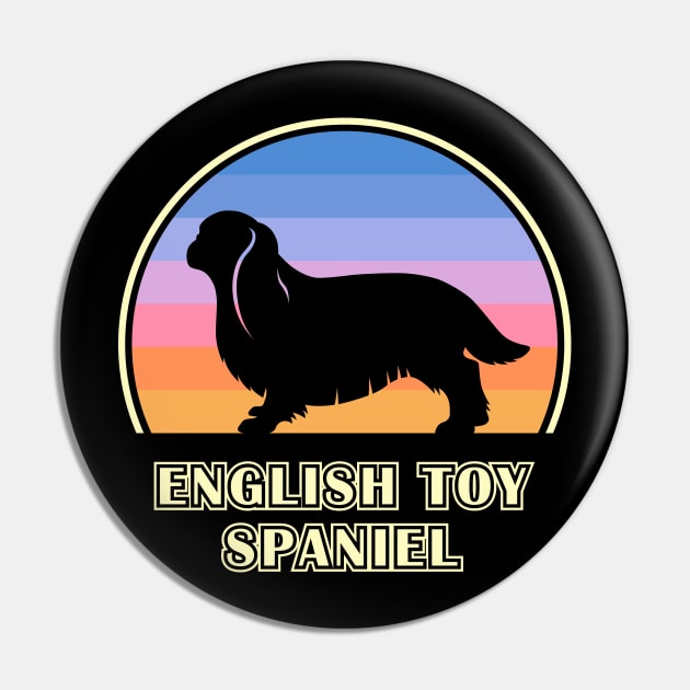 English Toy Spaniel Vintage Sunset Dog Pin by millersye