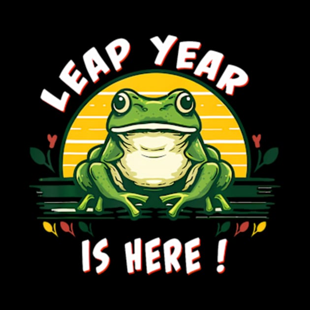 Leap Year Birthday Feb 29th 2024 Leap Day Funny Frog by Eduardo