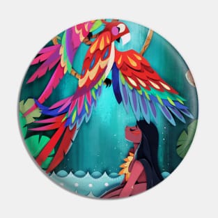 Macaw Island Pin