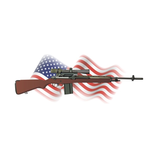 Patriotic M21 Sniper Rifle by NorseTech