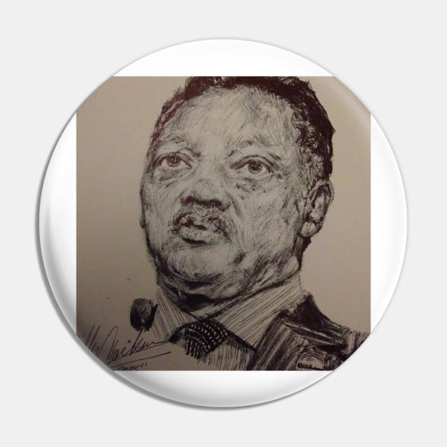 Jesse Jackson Portrait Pin by billyhjackson86