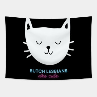 Butch lesbian cute cat Tapestry