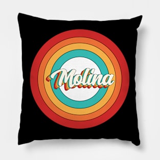 Molina Name Shirt Vintage Molina Circle Pillow