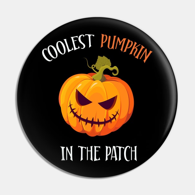 Funny Halloween Coolest Pumpkin in the Patch Pin by star trek fanart and more