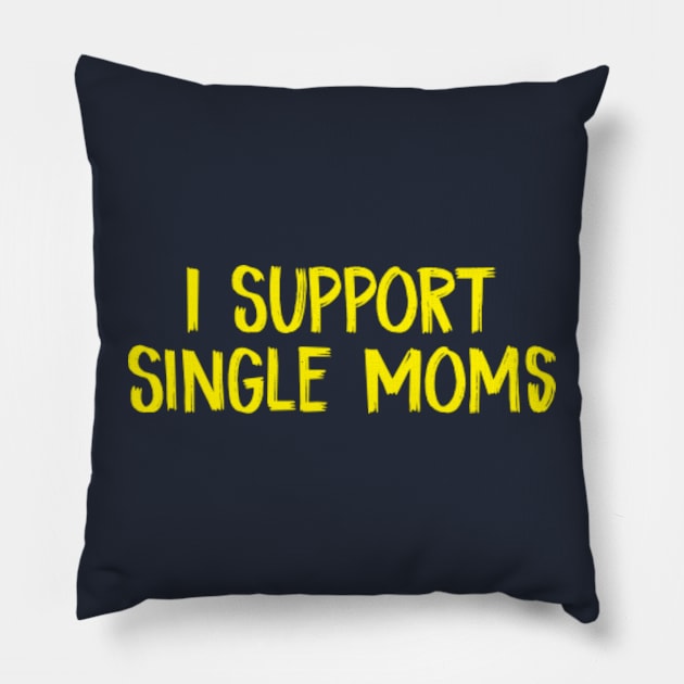 I Support Single Moms Offensive Rude Party Pillow by TIHONA