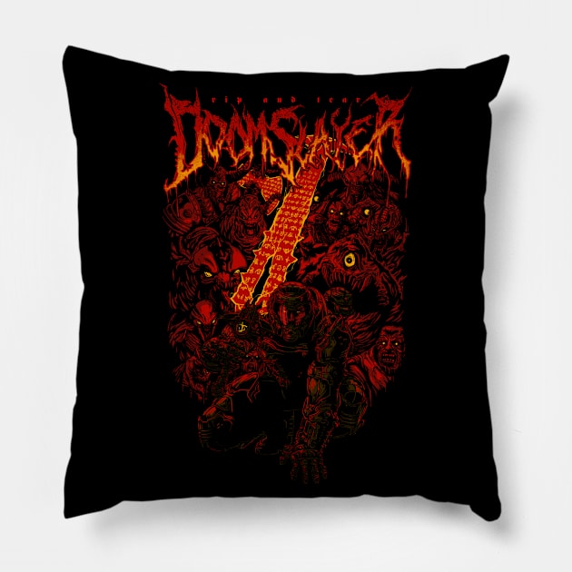 Hellwalker (Collab with Dicky The Darkwraith) Pillow by demonigote