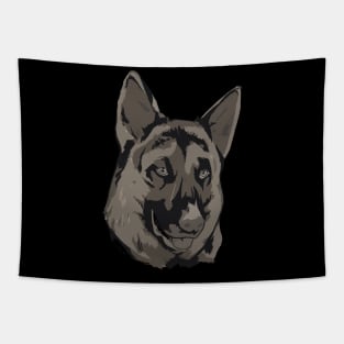 A German Shepherd head  transparent Drawing Tapestry