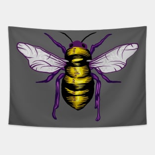 Pop Art Bee Portrait Tapestry