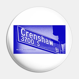 Crenshaw Boulevard (Blue), Los Angeles, California by Mistah Wilson Pin