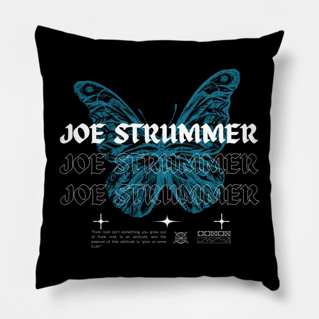 Joe Strummer // Butterfly Pillow by Saint Maxima