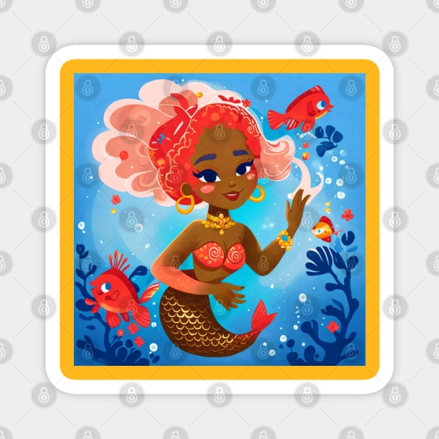 mermaid girl Magnet by Rashcek