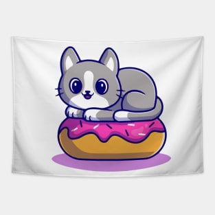 kitten over the donut Tapestry