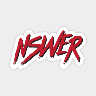 NMIXX NSWER typography Magnet