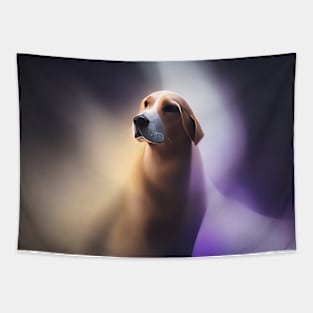 DOG DESIGN IN MULTICOLORED MIST Tapestry