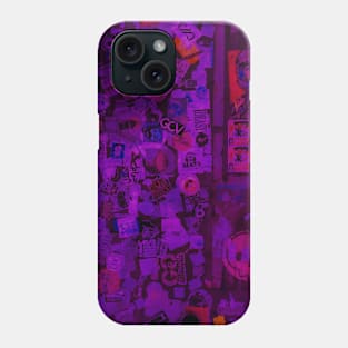 Purple Street Art Sticker NYC Phone Case