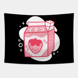 Cute Strawberry Milk Tapestry