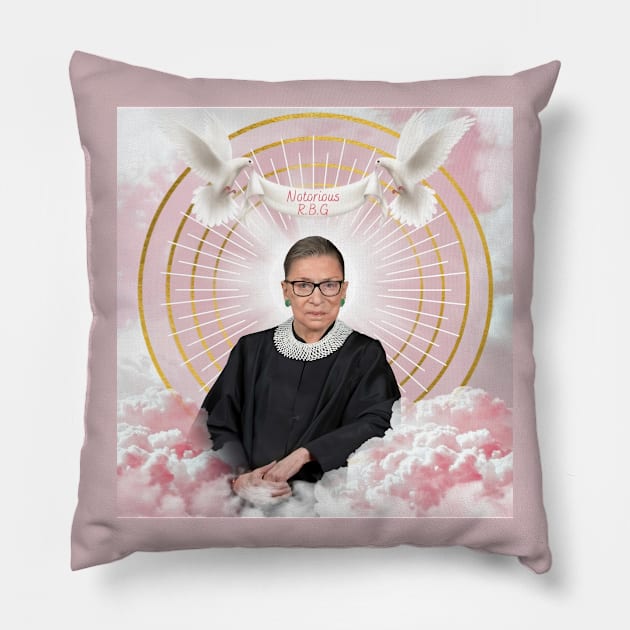 Notorious RBG Pillow by bebekbobok