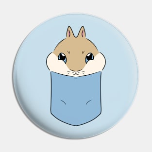 Cute Rabbit in the Pocket Pin