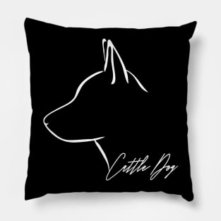 Proud Cattle Dog profile dog lover gift Pillow