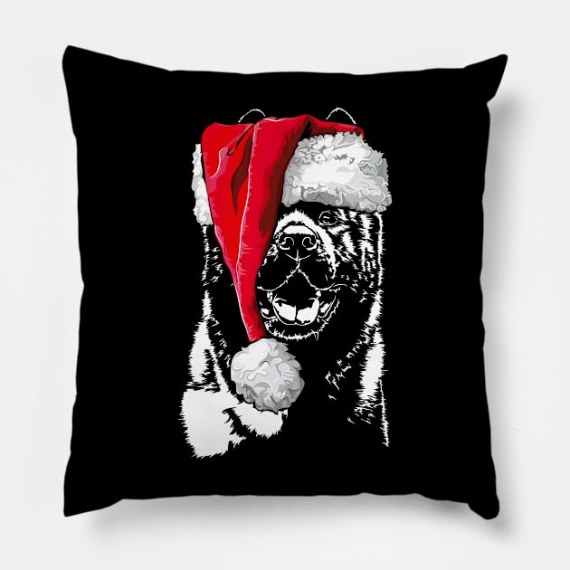 Funny Santa Akita Christmas dog mom gift Pillow by wilsigns