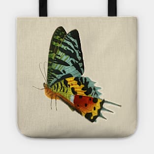 Colorful Butterfly Side view Tote