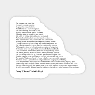 Hegel Quotes Magnet