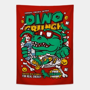 Retro Cereal Box Dino Crunch Dinosaur // Junk Food Nostalgia // Cereal Lover Tapestry