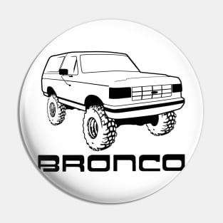 1987-1991 Ford Bronco w/Tires, Black Print Pin