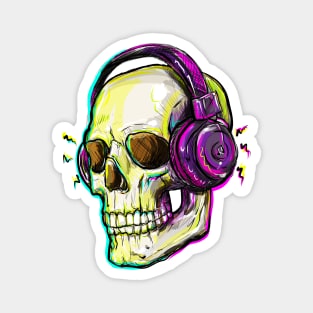 Halloween Music Skull Magnet