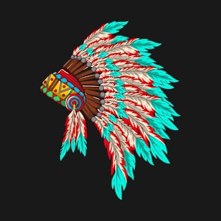 Indian Chief Native American Indian Headdress T-Shirt