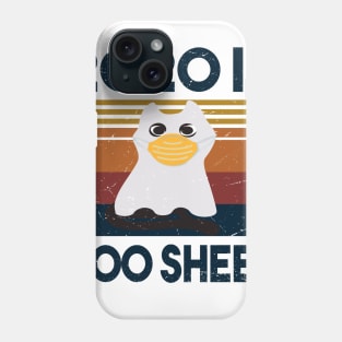 2020 Is Boo Sheet, Cat Boo Ghost Halloween face mask Phone Case