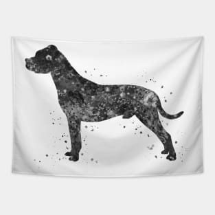 Dogo argentino dog black and white Tapestry