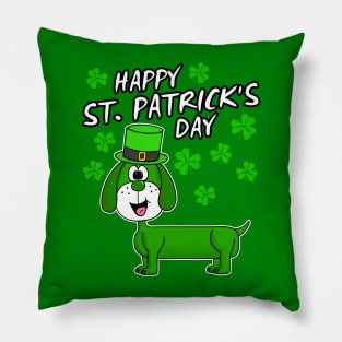 Happy St. Patrick's Day 2022 Dachshund Dog Lover Pillow