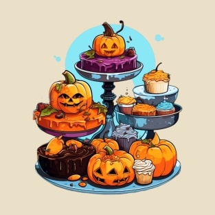 Enchanting Eats Delight in a Halloween Dessert Journey T-Shirt