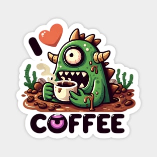 Swamp monster coffee lover Magnet