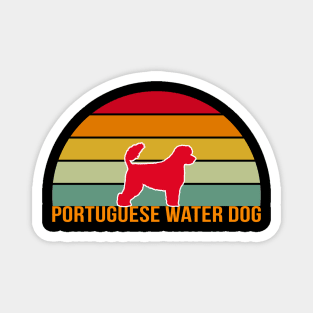 Portuguese Water Dog Vintage Silhouette Magnet