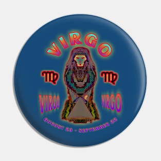 Virgo 1a Cerulean Pin