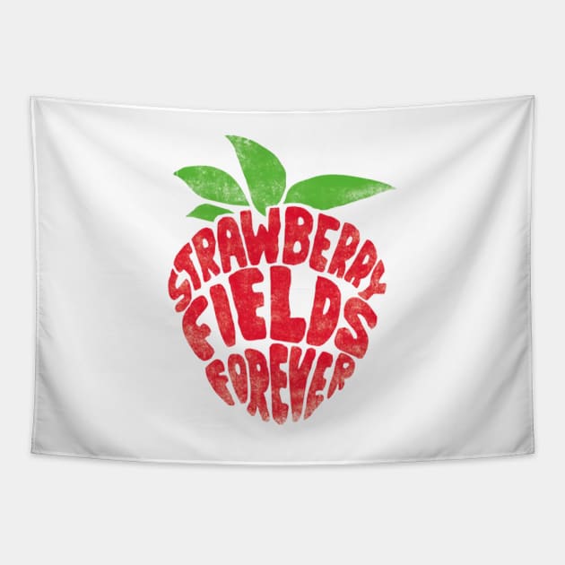 Strawberry Fields Forever Tapestry by MucisianArt