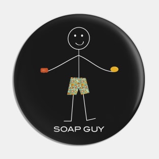 Funny Mens Soap Making Design Pin